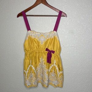 Yoana Baraschi Silk Tank Top Anthropologie